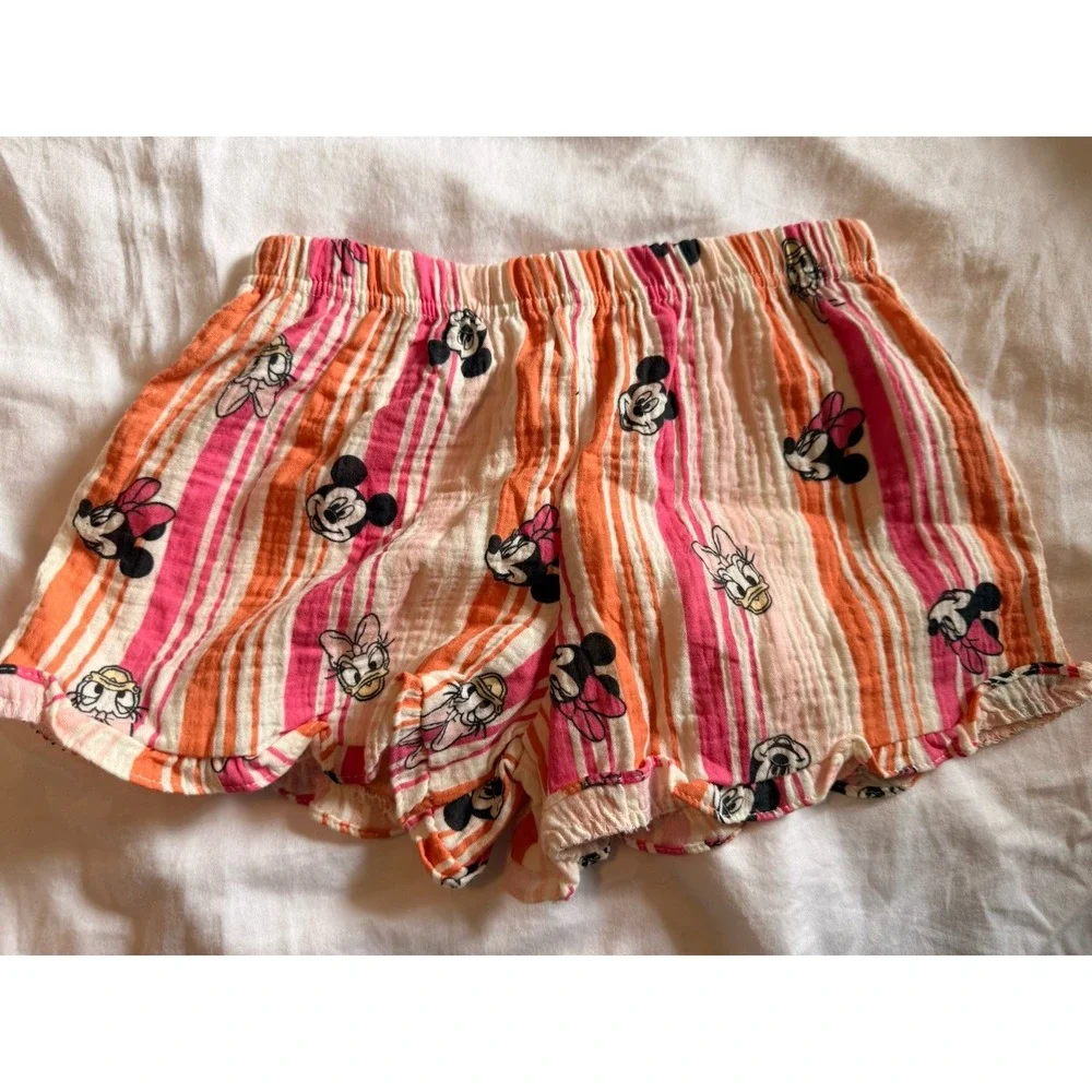 Disney Minnie Mouse Daffy Duck Kids 2 Piece Tank Top Shorts Outfit Pink New 6x